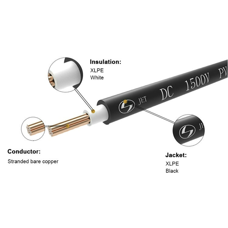PV-CQ solar cable wire 1500V DC 3.5~8.0mm2 kabel JIS S-JET JCS 4517 Approved kablo