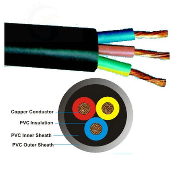 Pvc Round Submersible Pump Cable Wire Iec Vde Core Core Mm