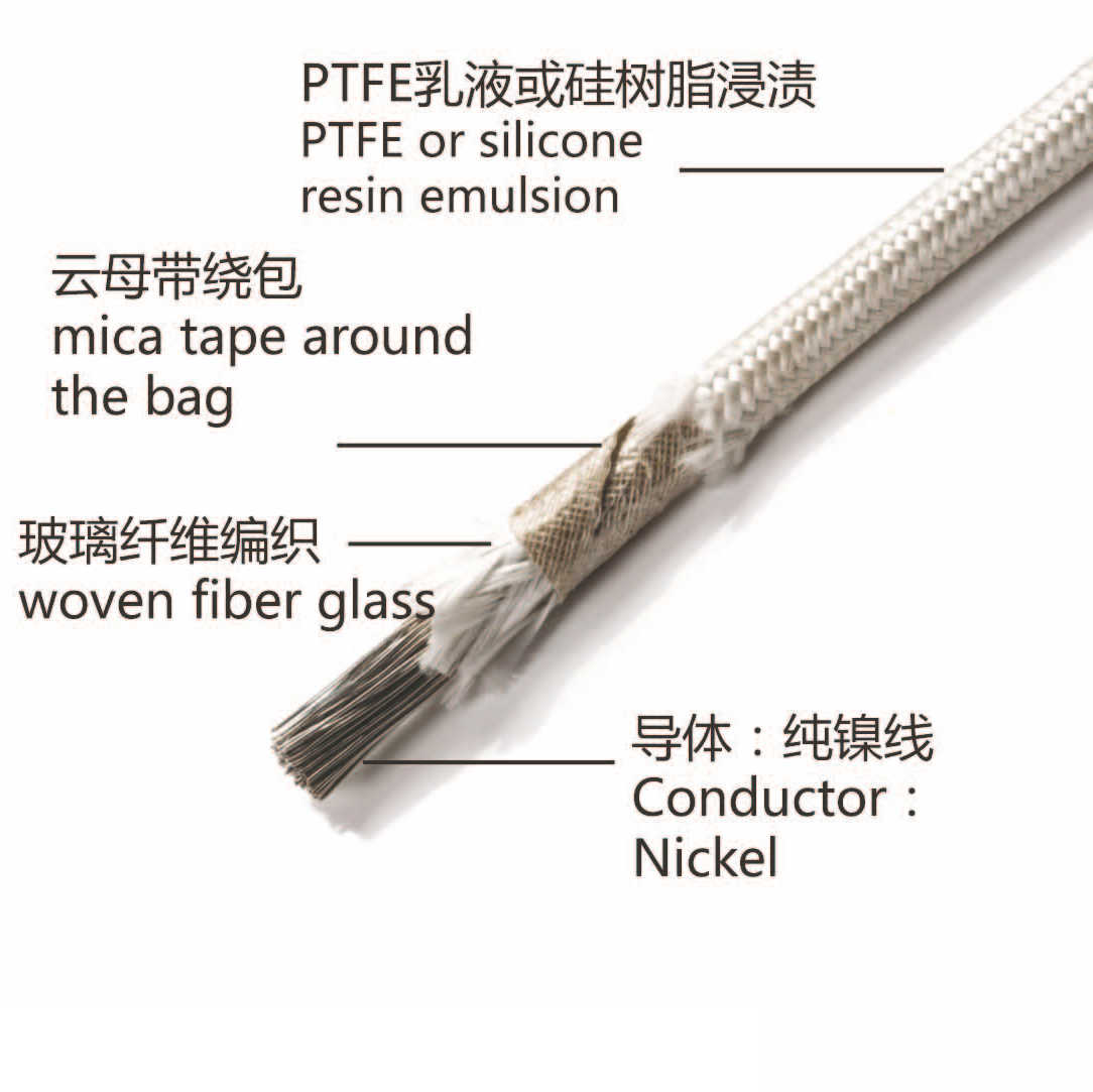 GN500-03 FIRE RESISTANT WIRE CABLE Pure Nickel Mica  800°C ~ -60°C 500V