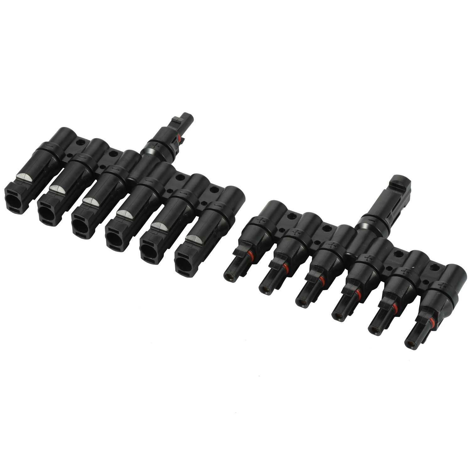 6-way 6 in 1 Solar PV MC4 T branch  socket plug Connector Adaptor Coupler TUV UL Approved
